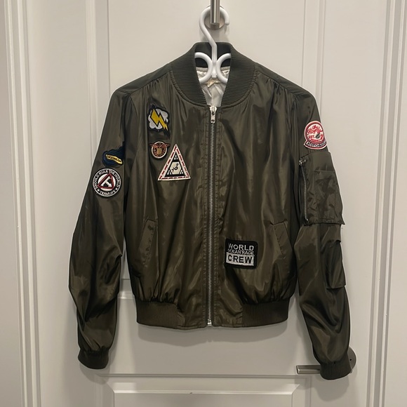 Patchwork Bomber Jacket - Picture 1 of 2